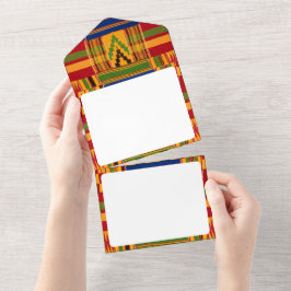 Afrikaanse print alles-in-één uitnodiging