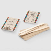 AFRIKAANSE PRINT BRUILOFT PROGRAMMA HAND FAN HANDWAAIER (Niet-gemonteerd)