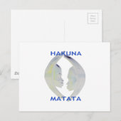 Afrikaanse Print Hakuna Matata Design Aankondigingskaart (Voorkant / Achterkant)