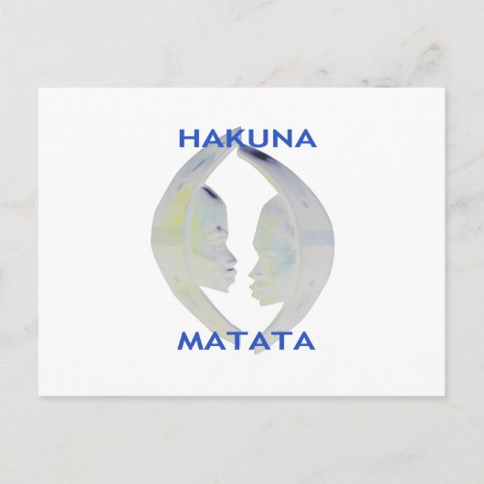 Afrikaanse Print Hakuna Matata Design Aankondigingskaart (Voorkant)