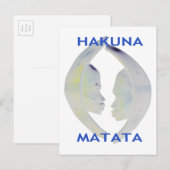 Afrikaanse Print Hakuna Matata Design Aankondigingskaart (Voorkant / Achterkant)