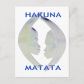 Afrikaanse Print Hakuna Matata Design Aankondigingskaart (Voorkant)