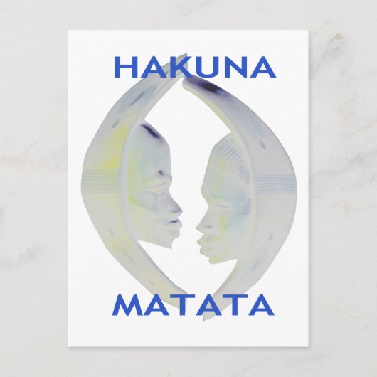 Afrikaanse Print Hakuna Matata Design Aankondigingskaart (Voorkant)
