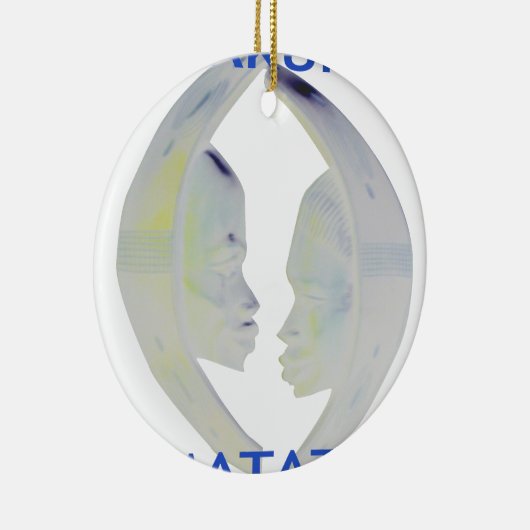 Afrikaanse Print Hakuna Matata Design Keramisch Ornament (Rechts)