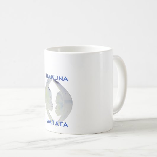 Afrikaanse Print Hakuna Matata Design Koffiemok (Voorkant rechts)