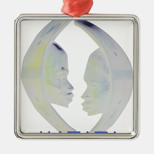 Afrikaanse Print Hakuna Matata Design Metalen Ornament (Voorkant)