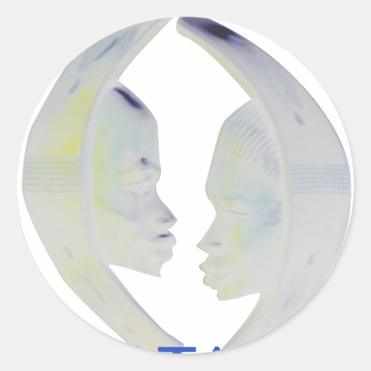 Afrikaanse Print Hakuna Matata Design Ronde Sticker (Voorkant)