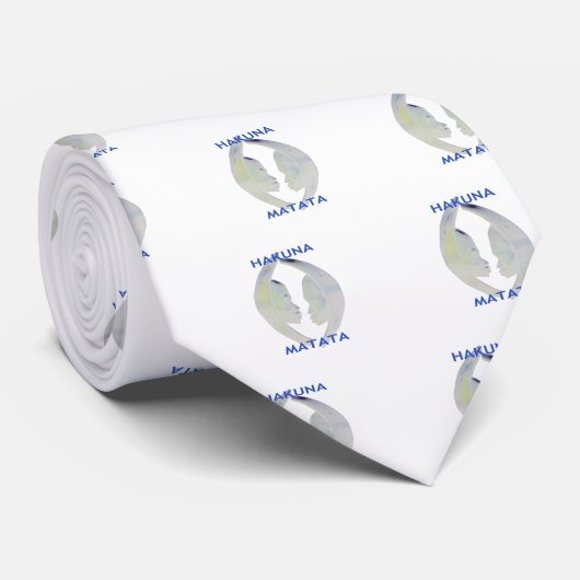 Afrikaanse Print Hakuna Matata Design Stropdas (Opgerold)