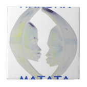 Afrikaanse Print Hakuna Matata Design Tegeltje (Voorkant)