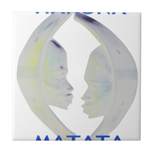 Afrikaanse Print Hakuna Matata Design Tegeltje (Voorkant)