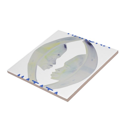 Afrikaanse Print Hakuna Matata Design Tegeltje (Zijkant)