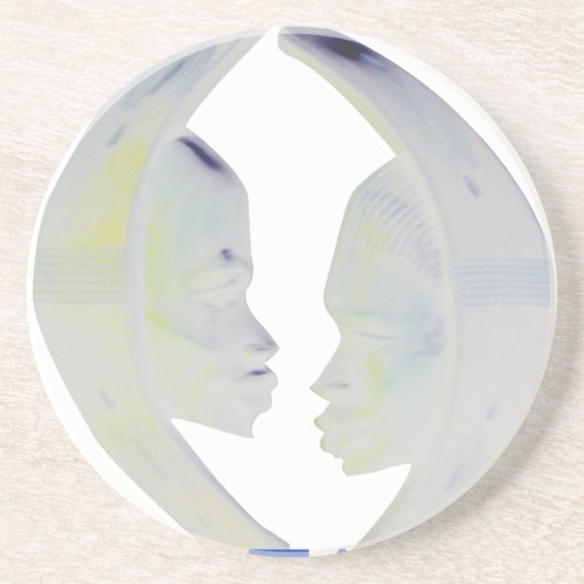 Afrikaanse Print Hakuna Matata Design Zandsteen Onderzetter (Voorkant)