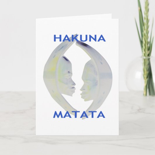 Afrikaanse print Hakuna Matata-ontwerp Aankondiging (Voorkant)
