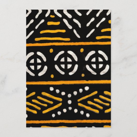 Afrikaanse print menu kaart (Achterkant)