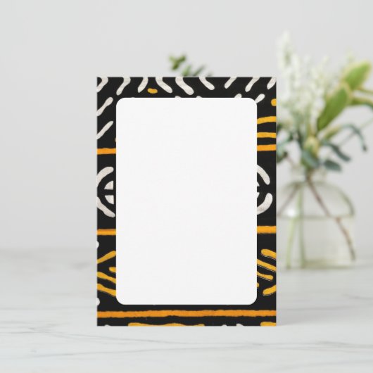 Afrikaanse print menu kaart (Staand voorkant)