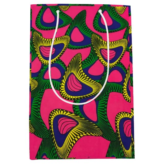 Afrikaanse Print Midden Geschenkentas Medium Cadeauzakje (Voorkant)