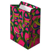 Afrikaanse Print Midden Geschenkentas Medium Cadeauzakje (Achterkant Gekanteld)
