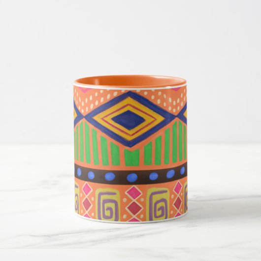 Afrikaanse print mok (Midden)