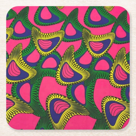 Afrikaanse Print Papier Onderzetters (Voorkant)