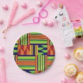 Afrikaanse print papieren bordje (Feest)