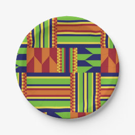 Afrikaanse print papieren bordje