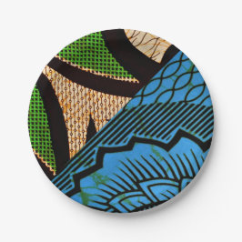 Afrikaanse print papieren feestborden papieren bordje