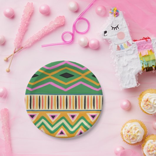 Afrikaanse print papieren feestborden papieren bordje (Feest)