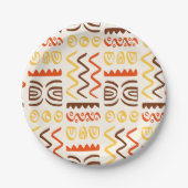 Afrikaanse print papieren feestborden papieren bordje (Voorkant)