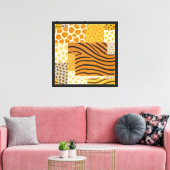 Afrikaanse Print Patchwork Effen Kleur Canvas (Insitu (Woonkamer))