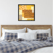 Afrikaanse Print Patchwork Effen Kleur Canvas (Insitu (Slaapkamer))