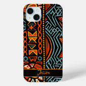 Afrikaanse Print Pattern Gepersonaliseerde naam Case-Mate iPhone Case (Achterkant)