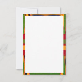 Afrikaanse Print Platte Bedankkaart