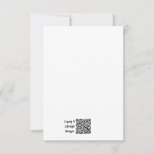 Afrikaanse Print Platte Dank Je Kaart (Achterkant)