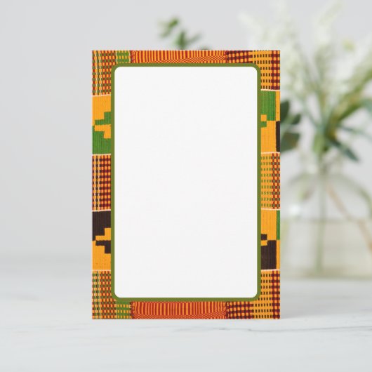 Afrikaanse Print Uitnodigingen & Aankondigings (Staand voorkant)