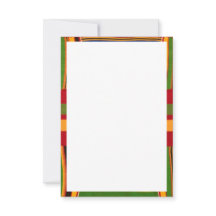 Afrikaanse Print Vlakke Dankkaart