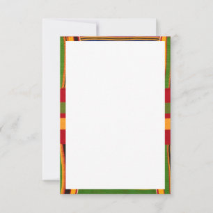 Afrikaanse Print Vlakke Dankkaart Bedankkaart