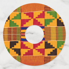 Afrikaanse print wijnglaslabels wijnglaslabel