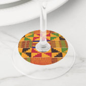 Afrikaanse print wijnglaslabels wijnglaslabel (Dichtbij)