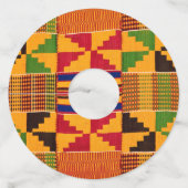 Afrikaanse print wijnglaslabels wijnglaslabel (Achterkant)