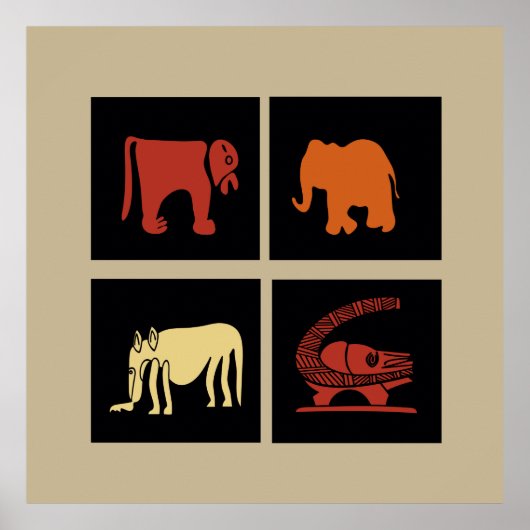 afrikaanse proefdieren poster (Voorkant)