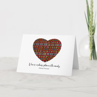 Afrikaanse Proverb Folded Note Kaart