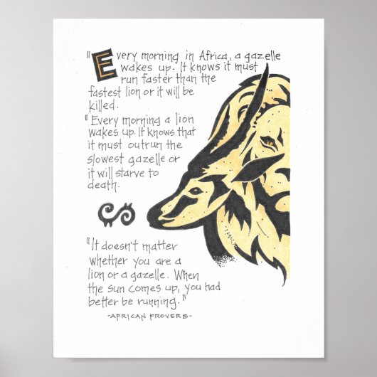 Afrikaanse Proverb Poster (Voorkant)