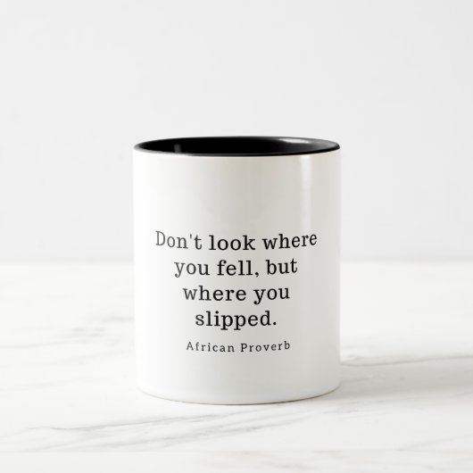 Afrikaanse Proverb Tweekleurige Koffiemok (Center)