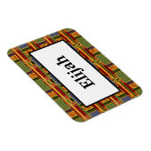 Afrikaanse Pset Kente 3x4 Naam Flexible Magneet (Rechterzijde)