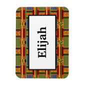 Afrikaanse Pset Kente 3x4 Naam Flexible Magneet (Verticaal)