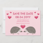 Afrikaanse pygmese egel met hart sparen de datum save the date (Voorkant)
