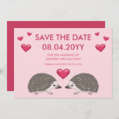 Afrikaanse pygmese egel met hart sparen de datum save the date (Voorkant / Achterkant)