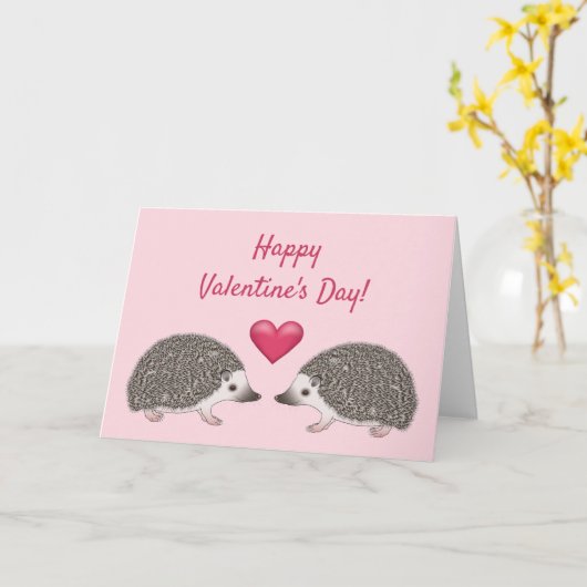 Afrikaanse Pygmy Egel - Fijne Valentijnsdag Kaart (Gele Bloem)