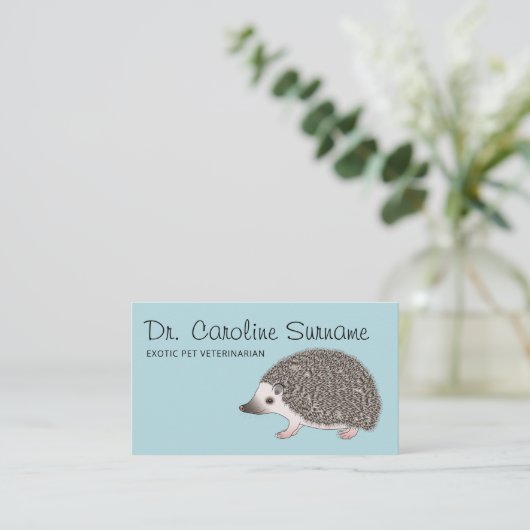Afrikaanse Pygmy Hedgel - Exotic Pet Veterinarian Visitekaartje (Staand voorkant)