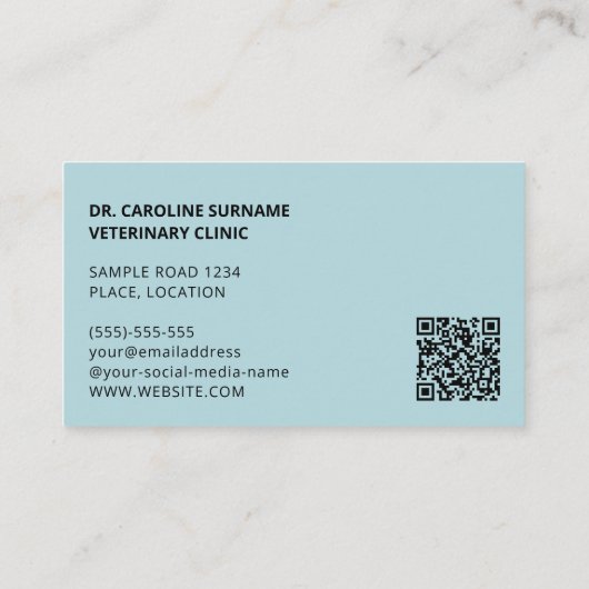 Afrikaanse Pygmy Hedgel - Exotic Pet Veterinarian Visitekaartje (Achterkant)